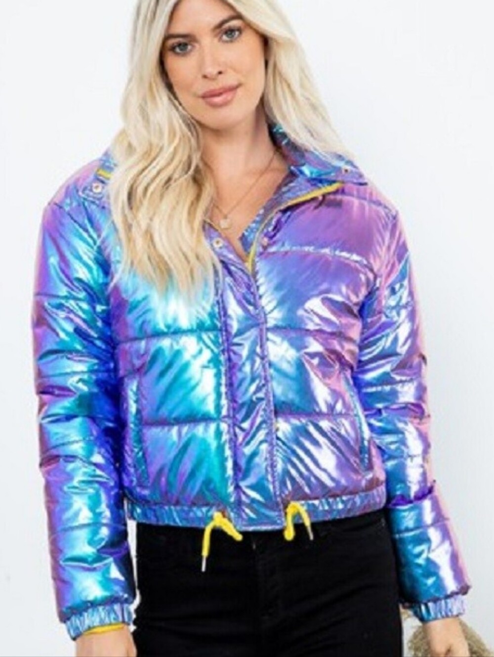 Ashley By 26 International Metallic Puffer Jacket